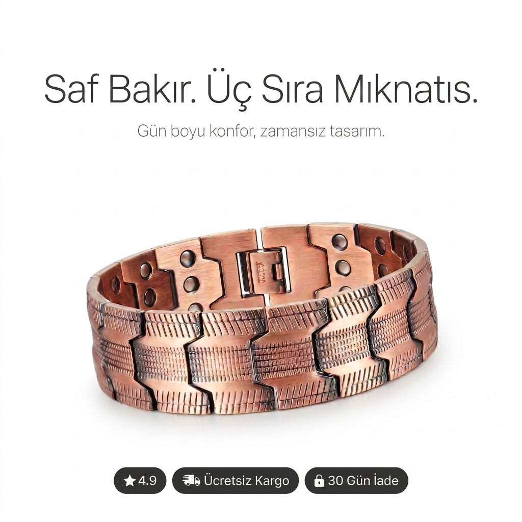 KORMANT™ Bakır Manyetik Bileklik